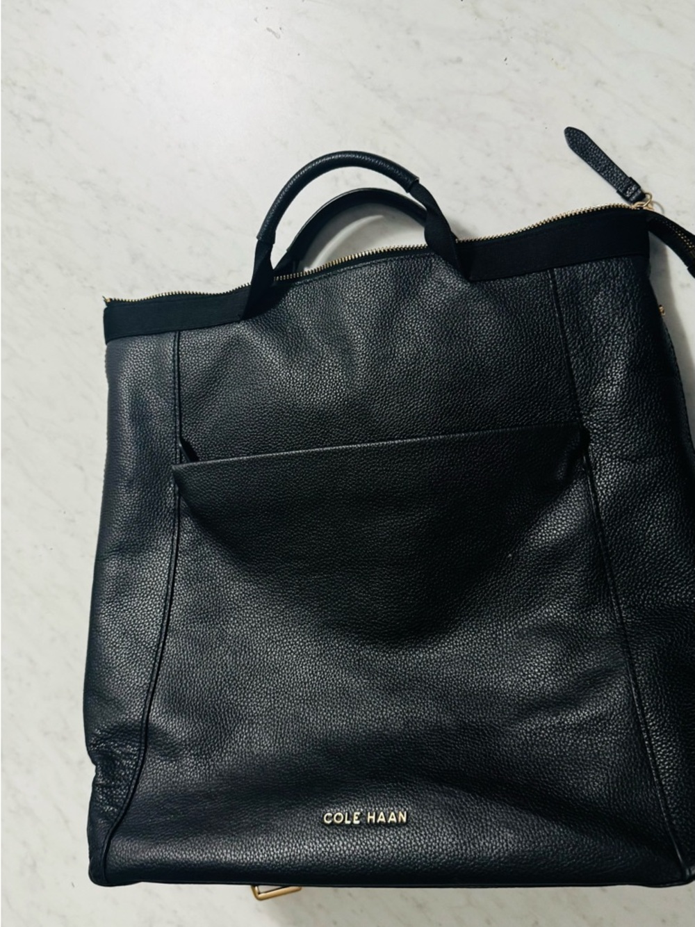 Cole Haan Black Leather Laptop Bag